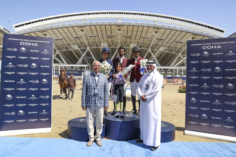 ON THE PODIUM: CSI3* 1.35m Against the Clock - Doha Day 3