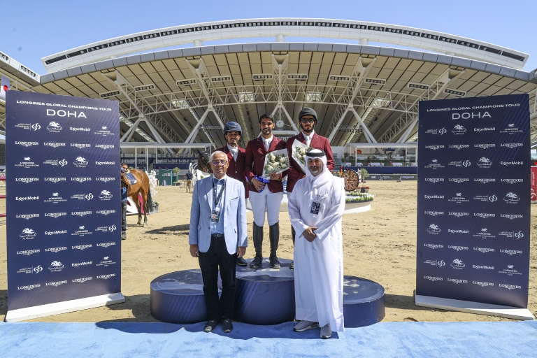 ON THE PODIUM: CSI 3* 1.35m Against the Clock – LGCT Doha Day 2