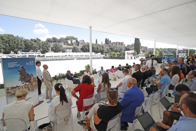 The bell rings for the seventh Longines Global Champions Tour of Rome