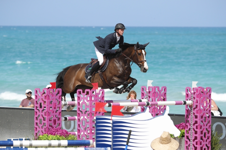 Ben Maher and Ginger-Blue Secure Victory in 1.45m at Longines Global Champions Tour of Miami Beach